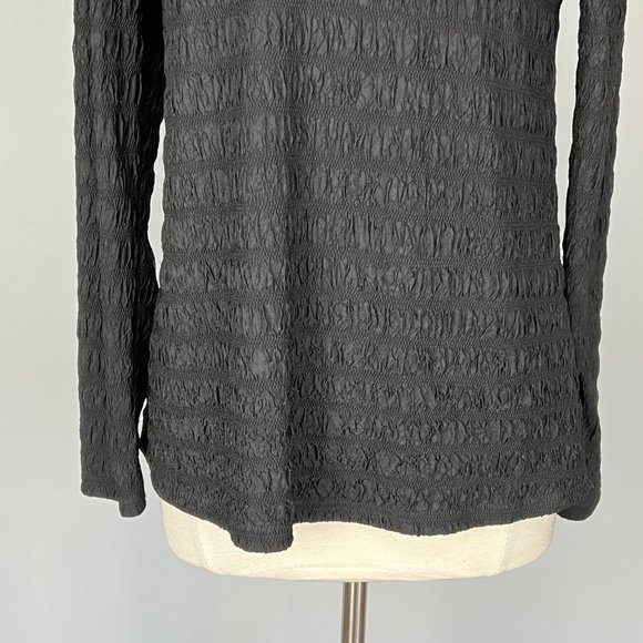 Jade Melody Tam Womens Black Mock Neck Top Long Sleeve Textured size Small - Picture 3 of 12